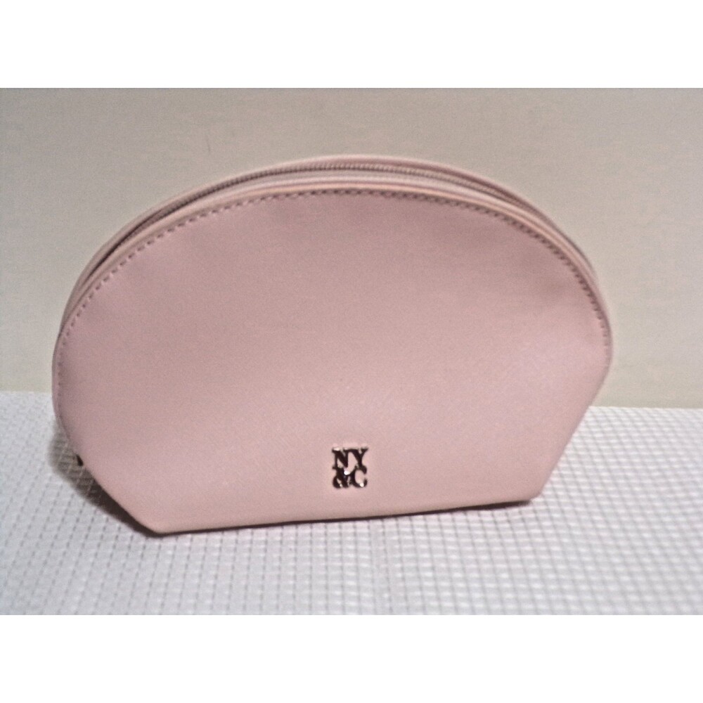 New York & Company Pink & Gold Tone 8" long x 5" high Cosmetic Makeup Bag